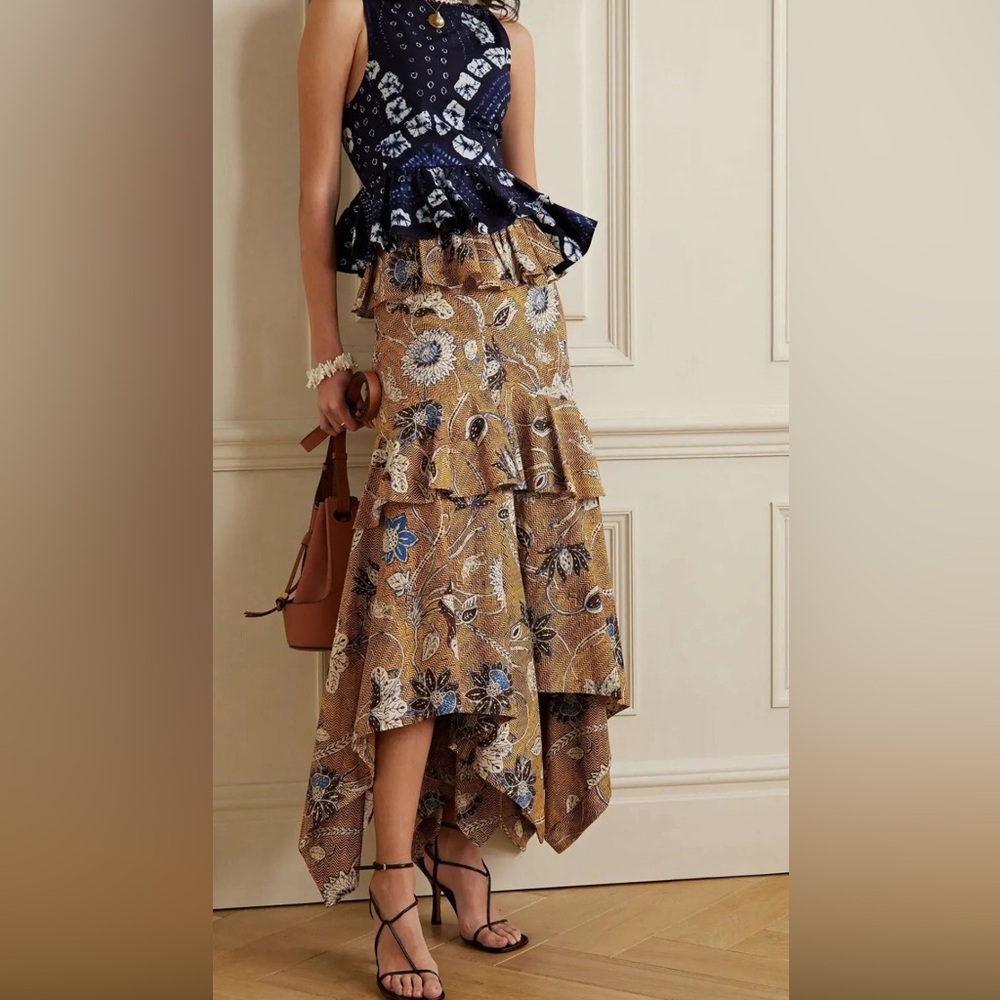 Ulla Johnson Midi Skirt with ruffle detail